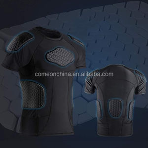 Chemises rembourrées hommes Compression Football <span class=keywords><strong>Rugby</strong></span> côtes poitrine épaule protecteur moto Baseball sport T-shirt chemises rembourrées - Product Image 6