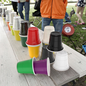 Bicchieri di Plastica Rossa da 2 oz, Usa e Getta, Ecologici, Riciclabili, Senza BPA, per Beer <span class=keywords><strong>Pong</strong></span> e Shot, Ideali per Matrimoni, Feste e Bar - Product Image 3