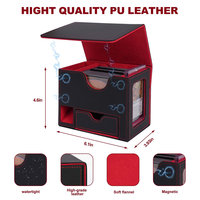 Boîte de rangement portable en cuir PU pour jeux de cartes avec fermeture magnétique, étui pour cartes à collectionner, boîte de rangement pour cartes UG/Magic/Yugioh/TCG