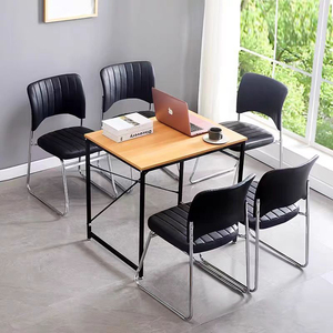 Sedie Imbottite per Reception, Sedie da <span class=keywords><strong>Ufficio</strong></span> per Chiesa, Hotel, Sala Riunioni, <span class=keywords><strong>Sedia</strong></span> Ergonomica Impilabile in Pelle PU per Conferenze - Product Image 3