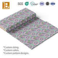 Kain Poplin Katun 100% BILU Mewah Retro Motif Bunga Besar Kaleidoskop Mandala Cetak Digital Musim Panas untuk Pakaian