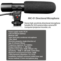 Microphone pour caméra, compatible avec tous les équipements 3,5 mm, universel pour l'enregistrement vidéo en direct