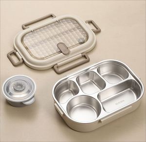 Boîtes à repas portables en acier inoxydable avec couverts, pour la maison et la vie quotidienne, boîte à lunch bento pour adultes - Product Image 3