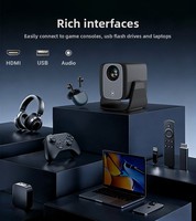 Hotack Promotion X5AR Projecteur Full HD 5000 Lumens 8K LCD Smart Android 14 2Go/16Go Portable Home Cinéma Jeux