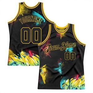 Maillots de basketball pour hommes 2026 de qualité supérieure en gros – Couleur et taille personnalisables, imprimés, respirants, coupe ajustée, col en V - Product Image 1