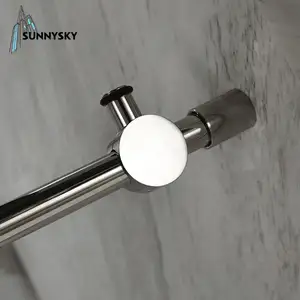 Sunnysky otel duş cam panel ekran şeffaf çerçevesiz çift bypass banyo temperli cam duş odası
