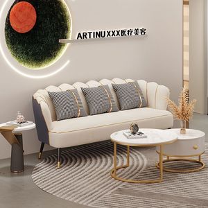 Muebles Modernos para Salón de Belleza, Sofá y Silla de Recepción Metálicos para Uso en Centros Comerciales - Product Image 5