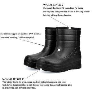 2025 hiver hommes EVA bottes de pluie isolées semelle épaisse léger anti-dérapant imperméable froid et neige Protection jours de pluie bottes - Product Image 5