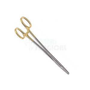 Best Quality Dental Needle Holders Stainless Steel Orthodontic Plier Gold Plated Handle Implant Castroviejo - Product Image 1