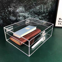 Kunden spezifische Großhandel Acryl transparente Box mit Schloss Aufbewahrung sbox Plexiglas Clam shell Box Koffer