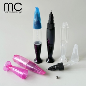 N09J พลาสติกสีดําขวดนุ่มสําหรับเล็บเจล Liner วาดเล็บจุดกาว 12ml พร้อมแปรงเข็ม 3 ใน 1 - Product Image 2