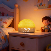 Machine à bruit blanc moderne pour bébé, lumière à 7 couleurs, électronique, fonction snooze, relaxation thérapeutique du sommeil, calendrier numérique de nuit