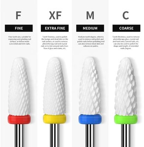 20 Tipos de Brocas de Cerámica Dura para Uñas, Cortador Eléctrico Rotatorio de Cerámica para Manicura, Eliminación de Esmalte en Gel, Lima de Uñas, Pedicura - Product Image 4