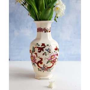 Vase en argile rose chartreuse artisanal de grande taille par Mason, style chinois rustique, décoration de table ou de sol pour la maison, pour Pâques - Product Image 3