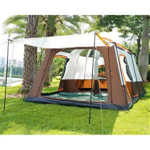 Custom Camping Outdoor Large Waterproof Two Bedroom One Living Family tents for camping Tents Automatic Pop Up Tents