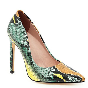 Python Print Women Size 45 Stiletto Ladies Dress Pumps <b>Shoes</b> 11cm High Heels Snakeskin Pattern Dress <b>Shoes</b> - Product Image 5