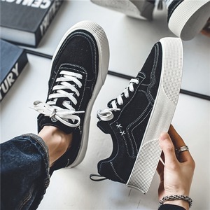 Chaussures d'automne pour hommes, design de niche étudiant, sport et loisirs, chaussures noires tendance en ligne, vente chaude, prix de gros - Product Image 1