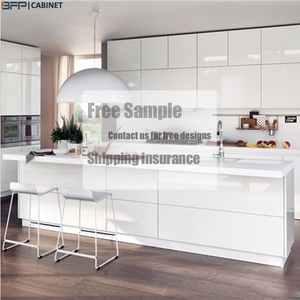 Italiano <span class=keywords><strong>fresa</strong></span> de gabinete de cocina de madera de diseño moderno laca de la cocina de estilo completo de muebles - Product Image 1