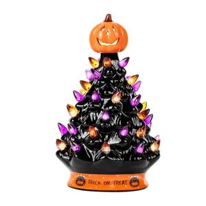35 Multicolor Lampen Truc Of Behandelen Oranje Pompoen Hoofd-Thuis Keramische Kerst Halloween Boom Decoratie