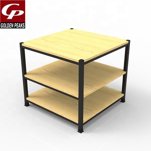 Estantes de madera y acero para leche de supermercado, estantes de regalo para granos, arroz, fideos, mesas de promoción - Product Image 1