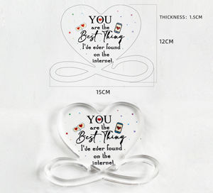 Art déco stile romantico personalizzato san valentino scultura d'amore sentito cristallo acrilico Souvenir regalo per gli amanti - Product Image 5