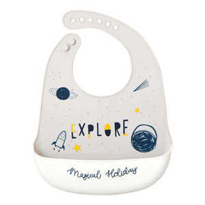 Babero de Silicona para Bebé, Impermeable, Suave, Color Personalizado, Delantal para la Hora de Comer de Niños Pequeños, Diseño 063, Logotipo Personalizado, Venta al por Mayor - Product Image 4