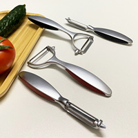 Duurzame zinklegering ABS moderne keuken schilmesje handmatige fruit- en groentesnijder roestvrijstalen mes V-vormige snijder makkelijk schoon te maken