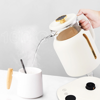 Bouilloire Électrique Multifonction en Verre 1,8 L pour Thé et Café, Anti-Ébullition à Sec, Sans Fil, Transparente, pour Usage Domestique