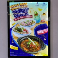 Boîte à lumière LED rectangulaire ultra-fine en aluminium, cadre à clipser fin, affichage rétroéclairé, signalétique murale personnalisée pour les magasins de détail