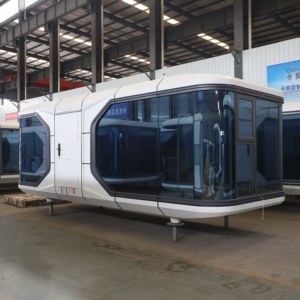 Casas Contenedor de Acero Modernas e Impermeables, Tipo Cápsula Apple de Lujo, Entrega Rápida en 30 Días, Directo de Fábrica, para Hoteles <span class=keywords><strong>Boutique</strong></span> - Product Image 3