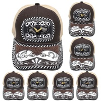 Gorra de Béisbol Unisex con Logo 3D de Metal Estilo Occidental, Informal, Ajustable, de Mezclilla, Lona, Malla, para Pesca, Playa, Camuflaje