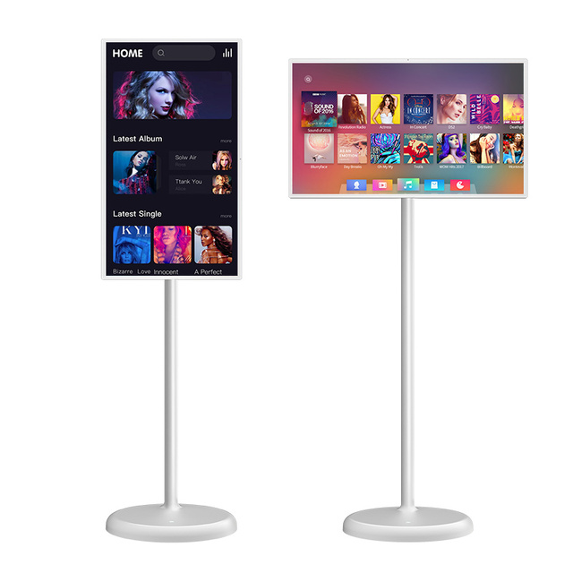 HOT Sales 2024 Customized 21.5/24/27/32 Inch Portable Smart TV Mobile Multi-Function LCD TV Fitness Touch Screen TV on Wheels
