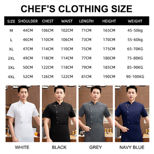 Uniformes de cocina para restaurante, uniforme de camarero con logotipo personalizado para Bar, uniformes de trabajo con botones coloridos de doble fila, abrigo de Chef - Product Image 5