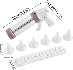 Presse à biscuits multifonctionnelle avec poignée confortable, outils de pâtisserie DIY, moule à découper, pistolet de pressage, ensemble de presse à biscuits manuelle - Product Image 2