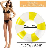 2 Flotadores Inflables para Piscina, Anillo de Natación a Rayas para Adultos, Flotador para Piscina, Balsa para Piscina, Tumbona de Playa para el Verano, Artículos para Fiestas