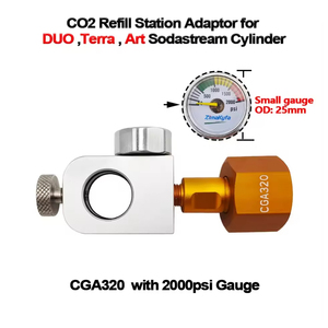 Soda Co2 Cylinder Tank Refill Fill Station Adaptor Fit for Quick Connect Aluminum Alloy Purple W21.8-14 CGA320 - Product Image 6