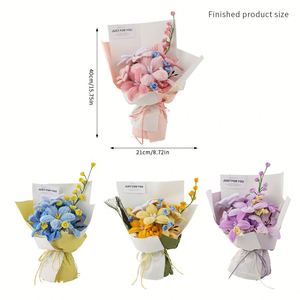Dreamy Lily Filler Bouquet Workshop a Pastel Pipe Cleaner Flower Set with Full Presentation Wrap Card <b>Ribbon</b> Pearls Tape Glue - Product Image 4