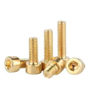 <span class=keywords><strong>Vis</strong></span> à tête <span class=keywords><strong>hexagonale</strong></span> en laiton DIN912 H59, métriques, professionnelles, classe 4.8 6.8, filetage standard, finition zinguée - Product Image 3