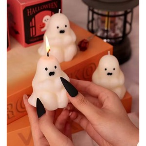 Halloween Home Decor Soy <b>Wax</b> <b>Candle</b> Wholesale Creative Ghost Shape Smokeless Fragrance Gift Box Advanced Atmosphere Aromatherapy - Product Image 1
