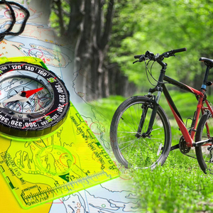 La bàn đa năng mini để định hướng ngoài trời Đi bộ đường dài Đi bộ đường dài Định hướng cho trẻ em Con trỏ đồng Bản đồ thước kẻ Acrylic - Product Image 4