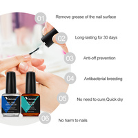 VENALISA 15ml Préparateur d'ongles déshydratant sans acide, kit de base, adhésif déshydratant, gel de liaison pour ongles acryliques, huile équilibrante, solutions pour la peau