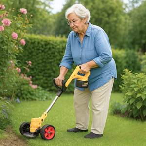 <span class=keywords><strong>Decespugliatore</strong></span> Elettrico da Giardino 21V con Batteria Ricaricabile, Tagliaerba Cordless con Lama di Taglio - Product Image 4