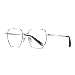 Geometric Thin Rim <b>Eyeglasses</b> <b>Frame</b> LF9029 Silver Unisex Full <b>Frame</b> Anti Uv Blue Light Protection - Product Image 1