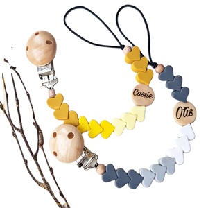 คลิปหนีบลูกปัดซิลิโคนสำหรับเด็กทารก,ที่หนีบจุกไม้แบบสั่งทำได้ - Product Image 1