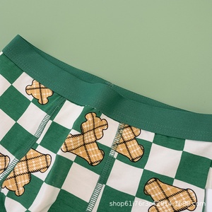 Caleçons Boxers en Coton Pur pour Hommes et Garçons, Motif Ours de Dessin Animé, Taille Mi-Haute, <span class=keywords><strong>Sous</strong></span>-vêtements ODM pour Enfants et Étudiants - Product Image 3