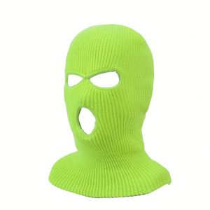 Cagoule de ski tricotée sur mesure à 3 trous, couvrant tout le visage, style bandit/rapper, avec logo brodé, pour la pêche des adultes - Product Image 6
