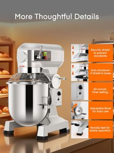 เครื่องผสมอาหารเชิงพาณิชย์ ปรับความเร็วได้ 3 ระดับ พร้อมตัวป้องกันความปลอดภัย  พร้อมโถสแตนเลส - Product Image 1