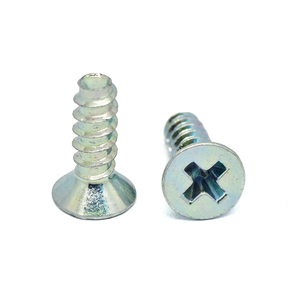 Vis autotaraudeuse en acier inoxydable 410, acier au carbone, aluminium, à tête fraisée cruciforme, queue plate, filetage complet, filetage grossier, <span class=keywords><strong>KB</strong></span>, pouces - Product Image 3