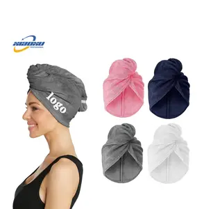 Promotional Prices Coral Fleece Magic Fast Dry Towel Cap Microfiber Hair-drying Cap Hair Wrap Towel