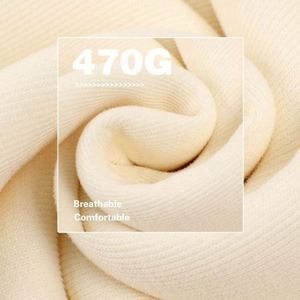 Hoodies Sweatshirts Wholesale Print Cotton Men Oversize Heavy <b>Weight</b> Hoodie 470gsm <b>Blank</b> Fleece Sweater Custom Logo - Product Image 3